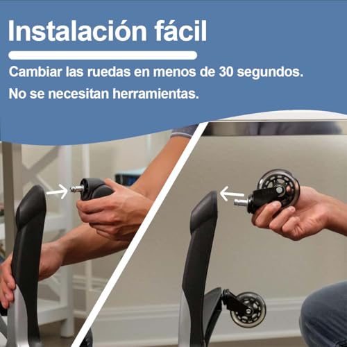 Rodajas para sillas de oficina 12 Imagen adicional