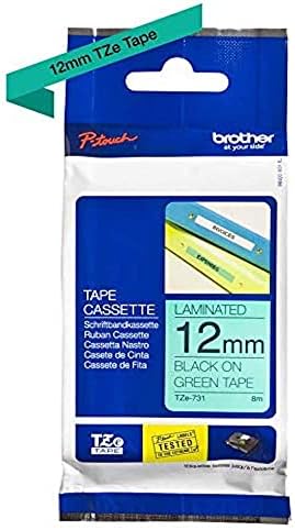 Brother TZe-221 Labelling Tape Cassette, 9 mm (W) x 8 m (L), Laminated, Brother Genuine Supplies - Black on White