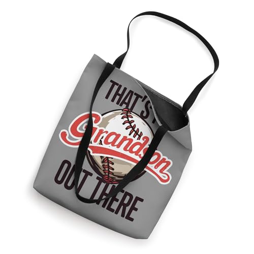 Bolso tote 'That's My Grandson Out There' para abuelos y abuelas fanáticos del béisbol miniatura 2