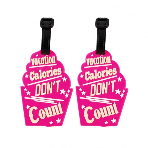 Storite 2 Pk PVC Luggage/Bag/Travel ID Label Tags (Light Pink)
