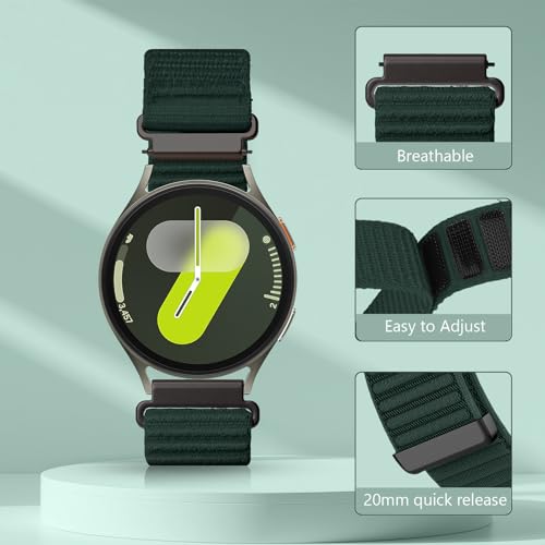 Image of 20mm Nylon Band for Samsung Galaxy Watch 7 /6 /5 /4 /FE 40mm 44mm /Classic 47mm