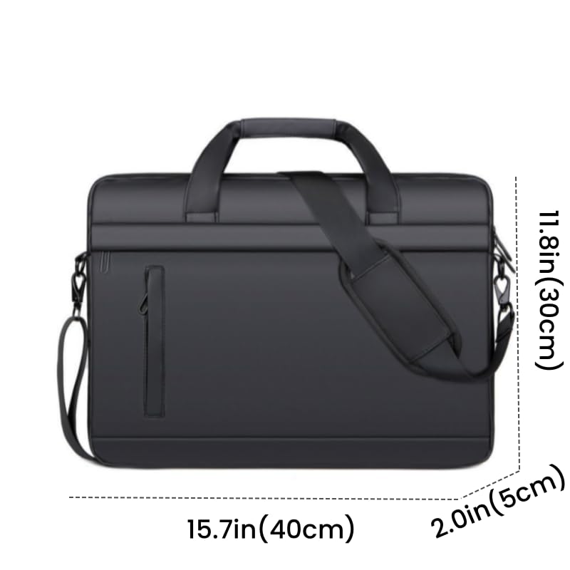 FUNSEED 15.6 Inch Laptop Bag for Men, Nylon Simple Portable Work Computer Laptop Messenger Briefcase Bag for Travel Office