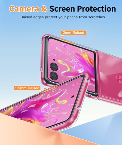 Image of FNTCASE for Motorola Razr-Ultra-2026 /2025 Clear Case with Screen Protector | Anti Yellowing, Military Grade Drop Protection, Rugged Shockproof Phone Cover, Transparent Cell Phone Case