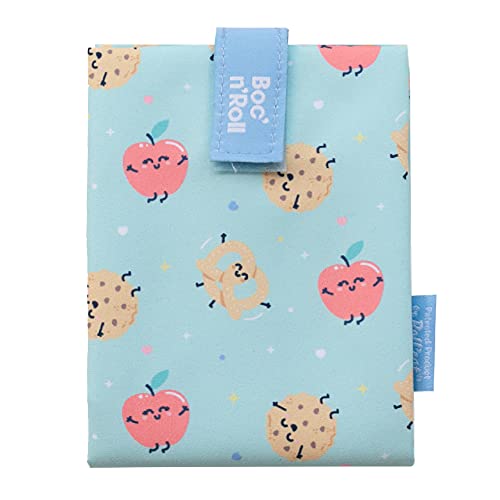 Roll'eat ® | Bolsa Merienda Mr. Wonderful Porta Bocadillos con Envoltorio Reutilizable, Porta Alimentos Ecológico sin BPA, Bolsa de Tela, Color Apple - Boc'n'Roll