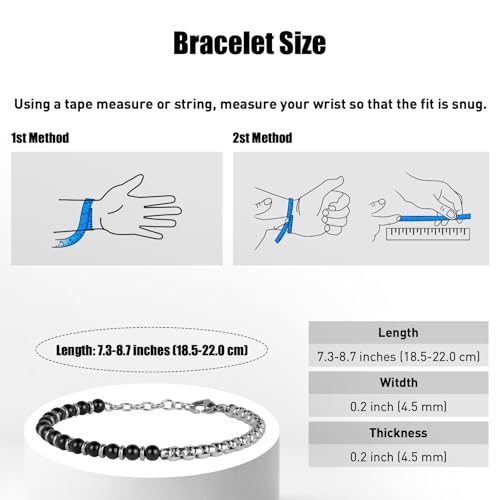 Pulsera ajustable de cuentas en acero acero inoxidable miniatura 2