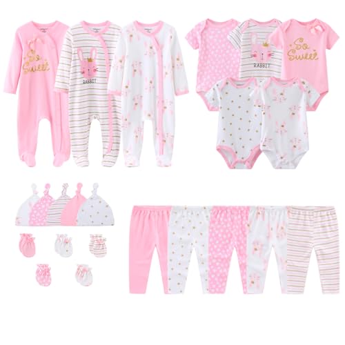 Image of MAMIMAKA Newborn Layette Gift Set 23-Piece Baby Bodysuits Infant Outfits Essentials and Accessories 0-12 Months