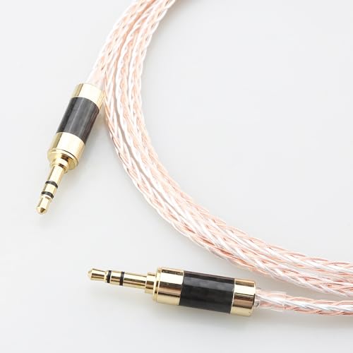 Cable auxiliar estéreo de 3.5 mm de 0.5 m con conectores dorados miniatura 2