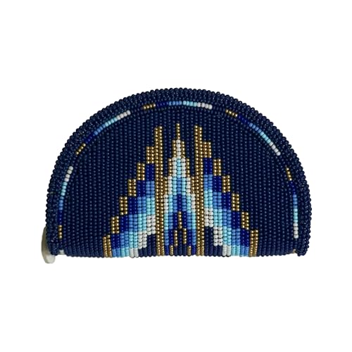 La Vivia Beaded Coin Purse Small Blue