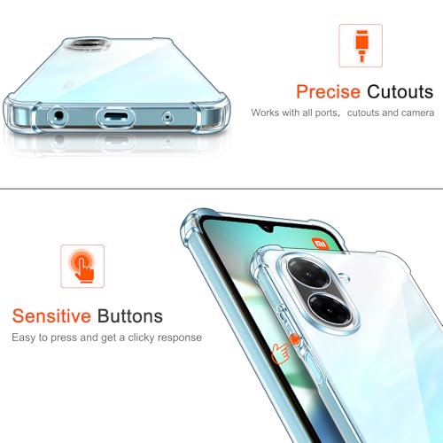 Image of Compatible for [ Poco C71 ] Bumper Back Case Cover for [ Poco C71 ] - Transparent