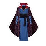Female Strange Costume Dress Robe and Cape Sexy Superhero Cosplay Costume Outfit for Women Adult (XS)
