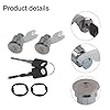 Door Lock Cylinder & Keys Set For Ford F-150 F-250 F-350 for Explorer, for RANGER DL54, DL54T, F2UZ1522050A Automotive Door Lock Switches #5