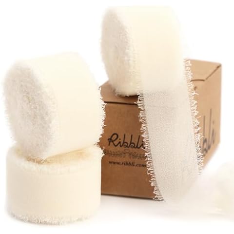 Ribbli Ivory Ribbon, 24 Yards Cover