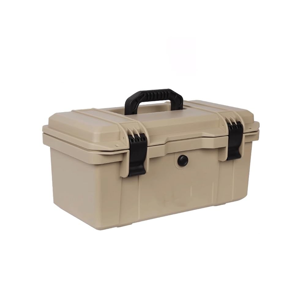 Plastic Hardware Toolbox Multifunctional Maintenance Box Household Parts Storage Car Item Field Repair Emergency Storage and Toolbox(Bruin)