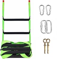 Hanured® Strickleiter 10M, Feuerfeste Rettungsleiter mit 2 Karabiner, Notfeuerleiter Fluchtleiter Tragbar, Tragfähigkeit bis 600 kg