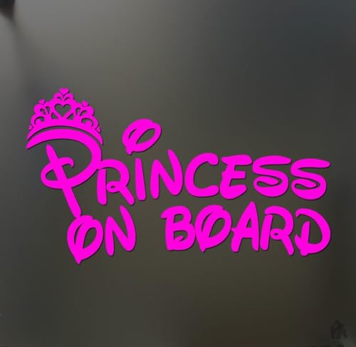 Rakelfix Princess on Board Autocollant pour voiture Motif princesse Taille et couleur Personnalisable
