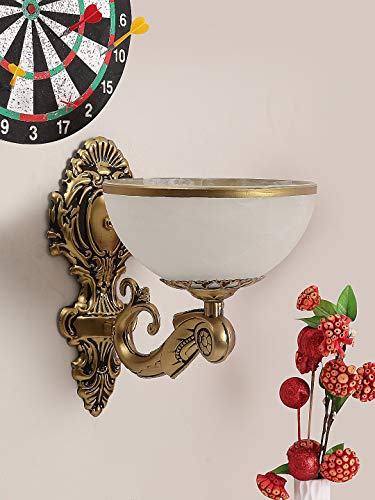 Image of SINOMAN Black Antique Designer Imported Wall Light Wall lamp for Bedroom, Living Room,Kitchen, Bars, malls, Besides The Bed, Balcony Home Decoration (1250 (Single), with Bulb)