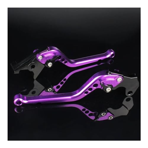 のために ヤマハ TDM900 BT1100 BULLDOG FZ6 FZ600S 600 XJR400用。アクセサリー バイク用ショート/ロングブレーキクラッチレバー(177mm Purple)