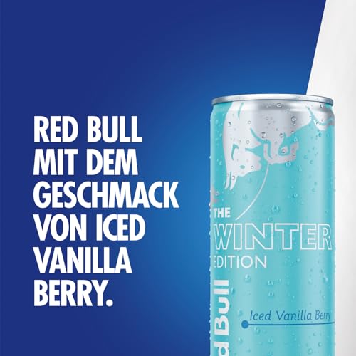 Red Bull Energy Drink Winter Edition 2024 Iced Vanilla Berry - 24er Palette Dosen Getränke, EINWEG (24 x 250 ml)