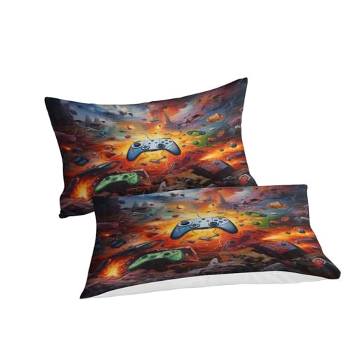 Juego de cama apocalíptico de microfibra King de 220x240cm con funda nórdica de volcán 6
