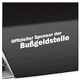 leicht montierbar Sponsor der Bußgeldstelle 20 x 4 cm IN 15 FARBEN - Neon + Chrom! Sticker Aufkleber