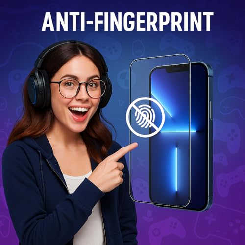 Image of SuperX Edge To Edge Tempered Glass Screen Protector Compatible With iPhone 17 Pro Max 9H Hardness, Anti-Fingerprint, FHD Clear With Cable Protector Pack 2