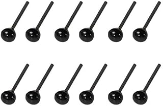 Healifty 50 Pairs Mini Black Glass Eyes Glass Doll Safety Eyes DIY Craft Making Accessories for Needle Felting Doll Puppet Plush Animals 4mm