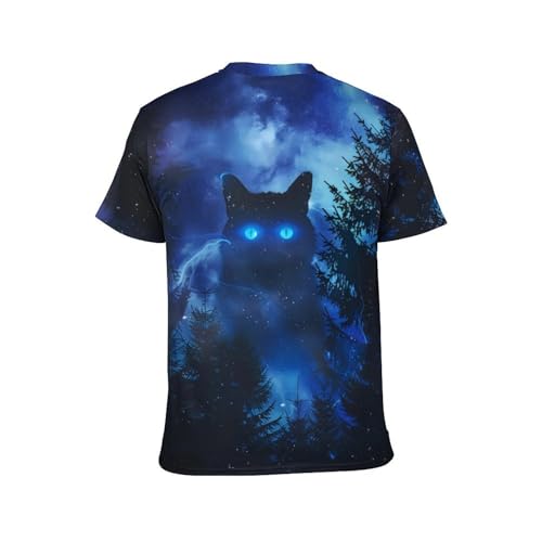 Cat Graphic Tee Shirt 3D Realistic Pattern Novelty T-Shirt Casual Short Sleeves2