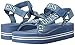 Guess Women's Avin3 Sandal, Blue+White Denim, 5