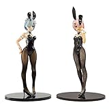 NINJAMO Re Zero Rem Remu Black Bunny Suit Version Cute Collectible Decorative Duo Figure Combo