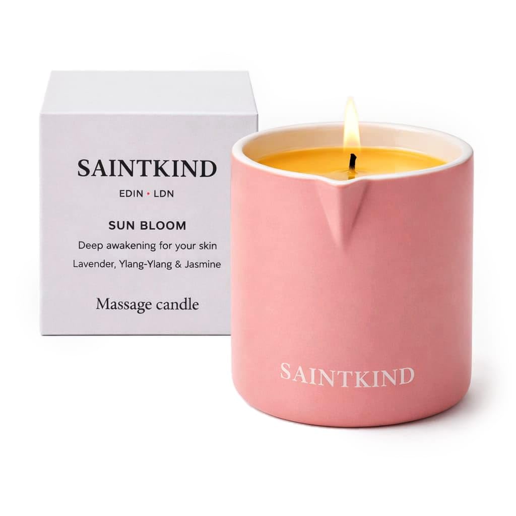 Massage Oil Candle, Melts into Warm Oil for Body Massage, Luxury Candle Enriched with Essential Oils Jasmine, Lavender & Ylang Ylang with Nourishing Butter Blend - 110g, Date Night & Couples Massage