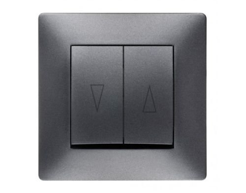 Schuko Steckdose Mit Ausschalter VOLANTE – Anthrazit, 3-fach Rahmen, Inkl. Montageset