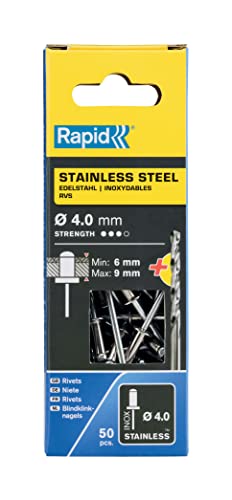 Rapid 5000394 Rivetti Acciaio Inox Ø4x12 mm