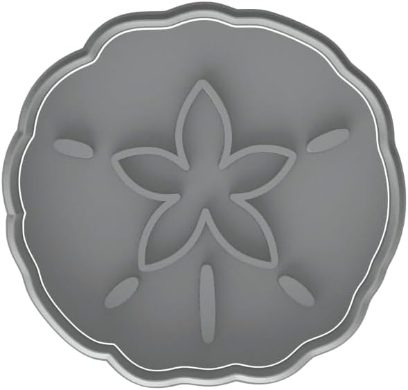 Mighty Gadget Sand Dollar Cookie Cutter & Stamp - 4x4" Beachy Design for Ocean-Themed Baking (Random Color) image 2