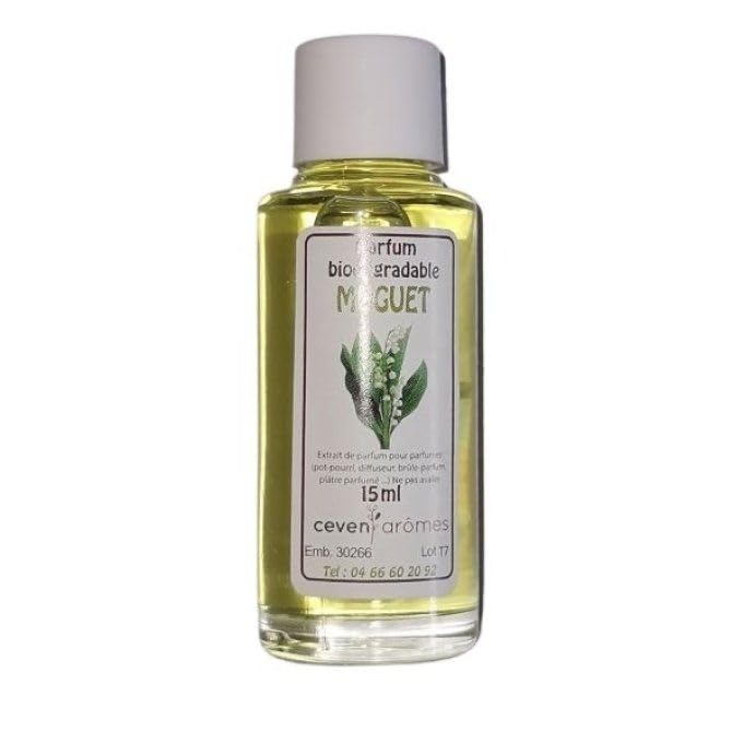 Extrait de parfum Muguet biodégradable, fabrication française dans les Cevennes. Pour pot pourri, platre, diffuseur...