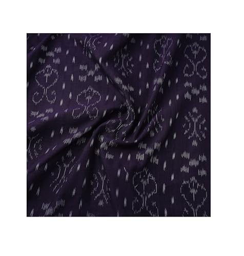 Image of Premium Sambalpuri Ikat Weave Pure Handloom Cotton Shirt Fabric Authentic Odisha Traditional Tie-Dye Craft, Soft & Breathable Natural Cotton Material for Custom Tailoring, Casual & Formal Wear