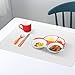 HomeDo Waterproof Silicone Placemats, Non-Stick Baking Mat, Non-Slip Dining Table Mat for Kids/Baby/Children, Heat Resistant Insulation Countertop Protector Pads (Clear, 15.75x11.81Inch-3pack)