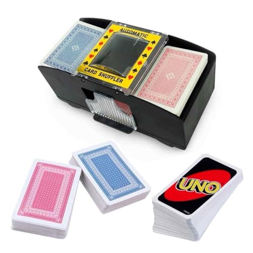 Embaralhador Automático De Cartas Misturador Para Uno Baralho Truco Poker Para 2 Baralhos