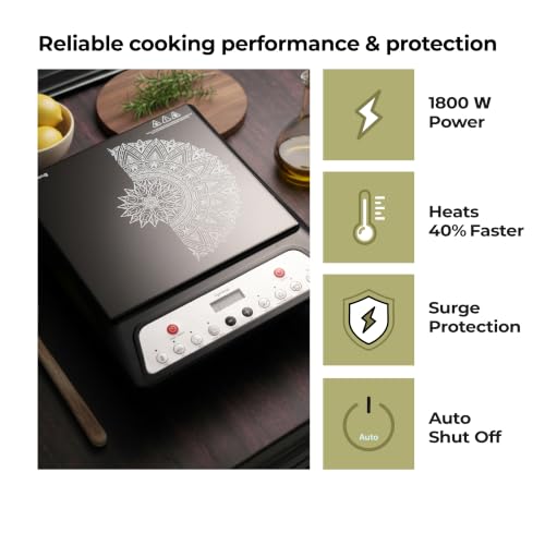 Lifelong 1800 Watt Induction Stove With Surge Protection, Electric - Image 3