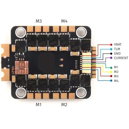 ESC AM32 50A 4-6S haute précision pour drone de course FPV