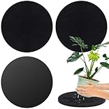 AHFCANG Plant Coaster Mat Reversible(Fabric/Leather),3Pcs Plant Coasters for House Plants Indoor & Outdoor,Household Products Absorbent/Waterproof(10inch)