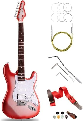 39in Electric Guitar Kit, Full Size Beginner Electric Guitar Star...