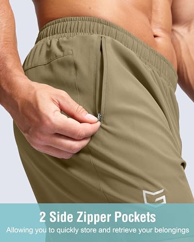 Image of G Gradual Men's Athletic Running Shorts with Zipper Pockets Quick Dry 7 inch / 5 inch / 9 inch Workout Gym Shorts for Basketball Hiking