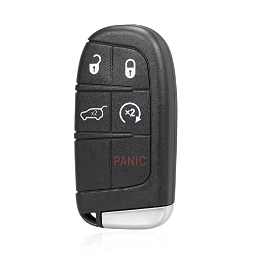 Key Fob Remote Replacement Fits for Jeep Grand Cherokee 2014 2015 2016 2017 2018 2019 2020 2021 Proximity Smart Key Car Keyless Entry Remote Start M3N40821302 68143505AC 68143505AA (Pack of 2)