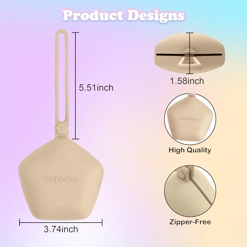 Image of Pacifier Holder Case, Large Capacity Portable Pacifier Storage Case, 100% Food Grade Silicone Pacifier Holder,BPA Free(Apricot)
