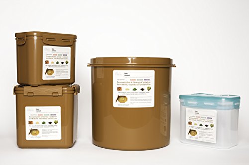 Premium Kimchi, Sauerkraut Fermentation and Storage Container with Inner Vacuum Lid - 11.8 Gallon (45L) Round Shape