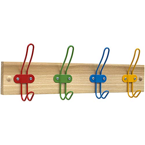 Tibres - Kids Coat Hook Rack for Boys and Girls for Jackets Clothes