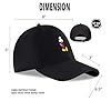 Disney Men's Mickey Mouse Baseball Cap, Snap-Back Dad Hat, Black, L-XL #2