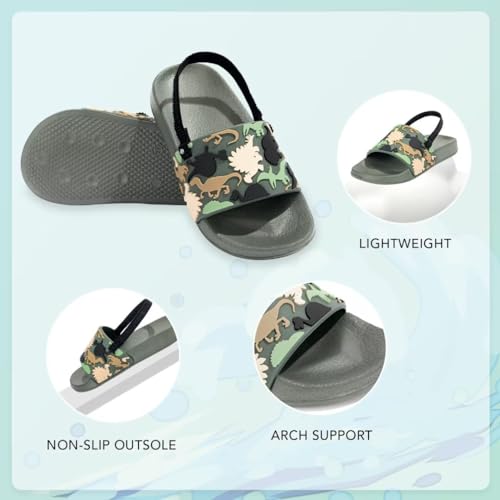 Toddler Slide Sandals Boys Girls Water Shoes Kids Slip On Sandal with Back Strap for Outdoor Summer Beach4