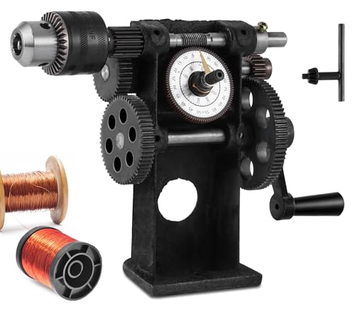 Epidioxi Manual Coil Winding Machine 1/16"- 1/2" Hand Coil Winder with Counter NZ-5 for Spirals, Motor Coil, Guitar Pickup Coils