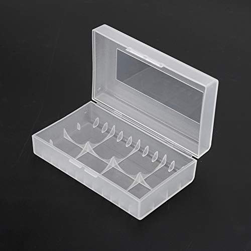 V BESTLIFE Battery Storage Box, 2Pcs White Battery Box Container, Battery Organizer Storage Case for Two 20700/21700 Batteries